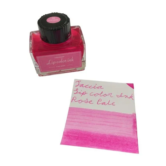 Taccia Lip Color Fountain Pen Ink Bundle 30 ML Glass Bottles Sunset Pale Rose - Picture 6 of 9
